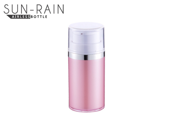 Розовая безвоздушная косметическая бутылка лосьона бутылки упаковывая 15мл 30мл 50мл СР-2356
