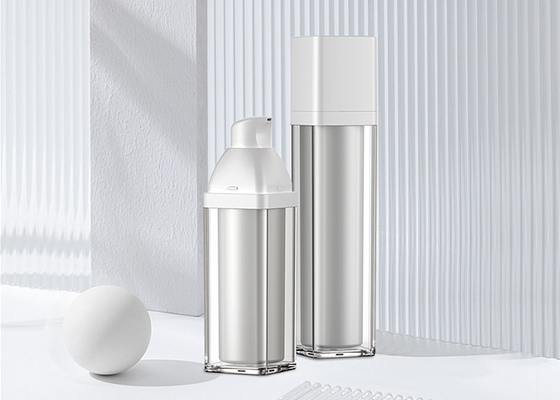 насос 30ml 50ml двухстенный пластиковый безвоздушный разливает акриловую безвоздушную бутылку по бутылкам